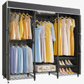 VIPEK V5C Medium Covered Clothes Rack Heavy Duty Portable Closet Wardrobe, Freestanding Black Clothing with Upgraded Polyester Cover, Adjustable Custom, 56.7' Lx15.7 Wx76.4 H