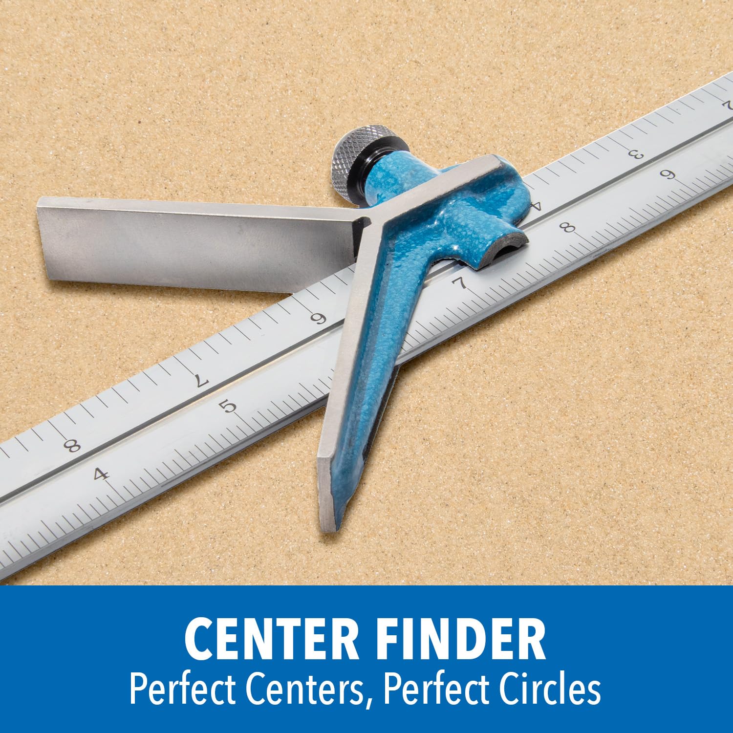 PEC Tools 4-Piece Combination Square - 18' Machinist Blade (4R) with Cast Iron Heads, Protractor, Center Finder, Square Head with Level Vial & Scribe Tool - for Carpentry, Woodworking - Made in USA