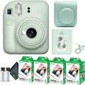 Fujifilm Instax Mini 12 Instant Camera Mint Green Bundle with Fuji Instax Mini Film Value Pack (80 Sheets) + Protective Carrying Case + Photo Album + Microfiber Cleaning Cloth