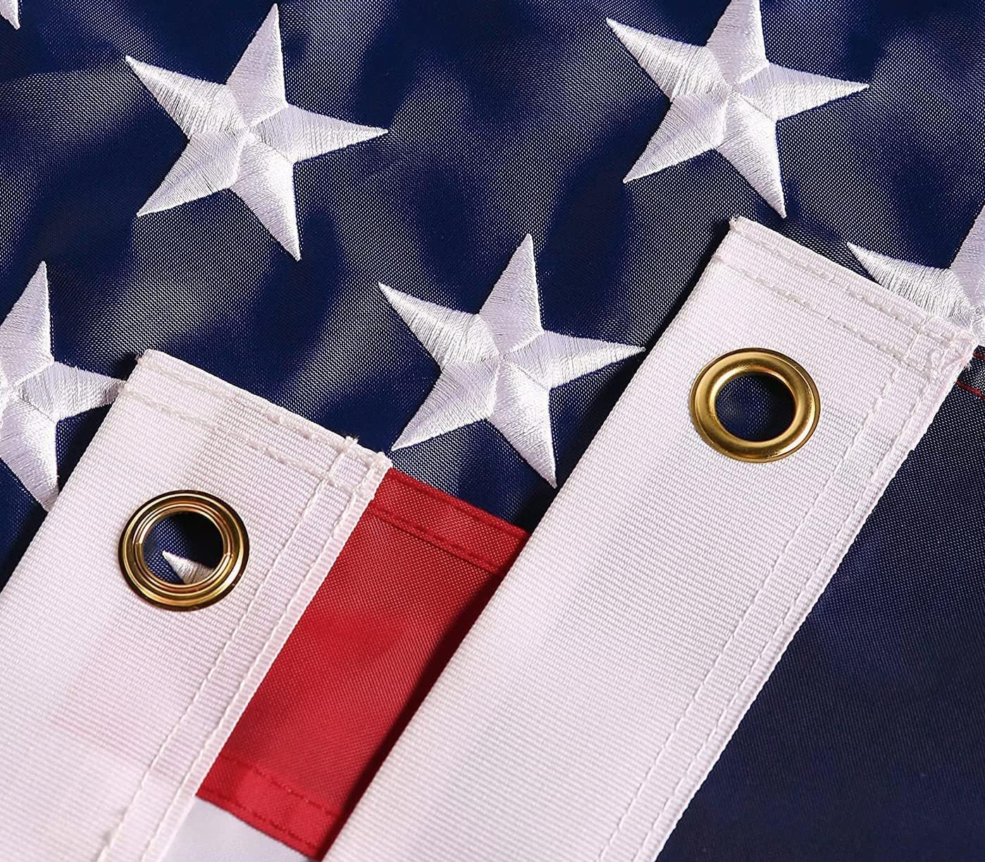 American Flag 10x15 ft: Long Lasting US Flag, Heavy Duty Nylon, Embroidered Stars, Sewn Stripes, Brass Grommets, UV Protection Perfect for Outdoors! USA Flag