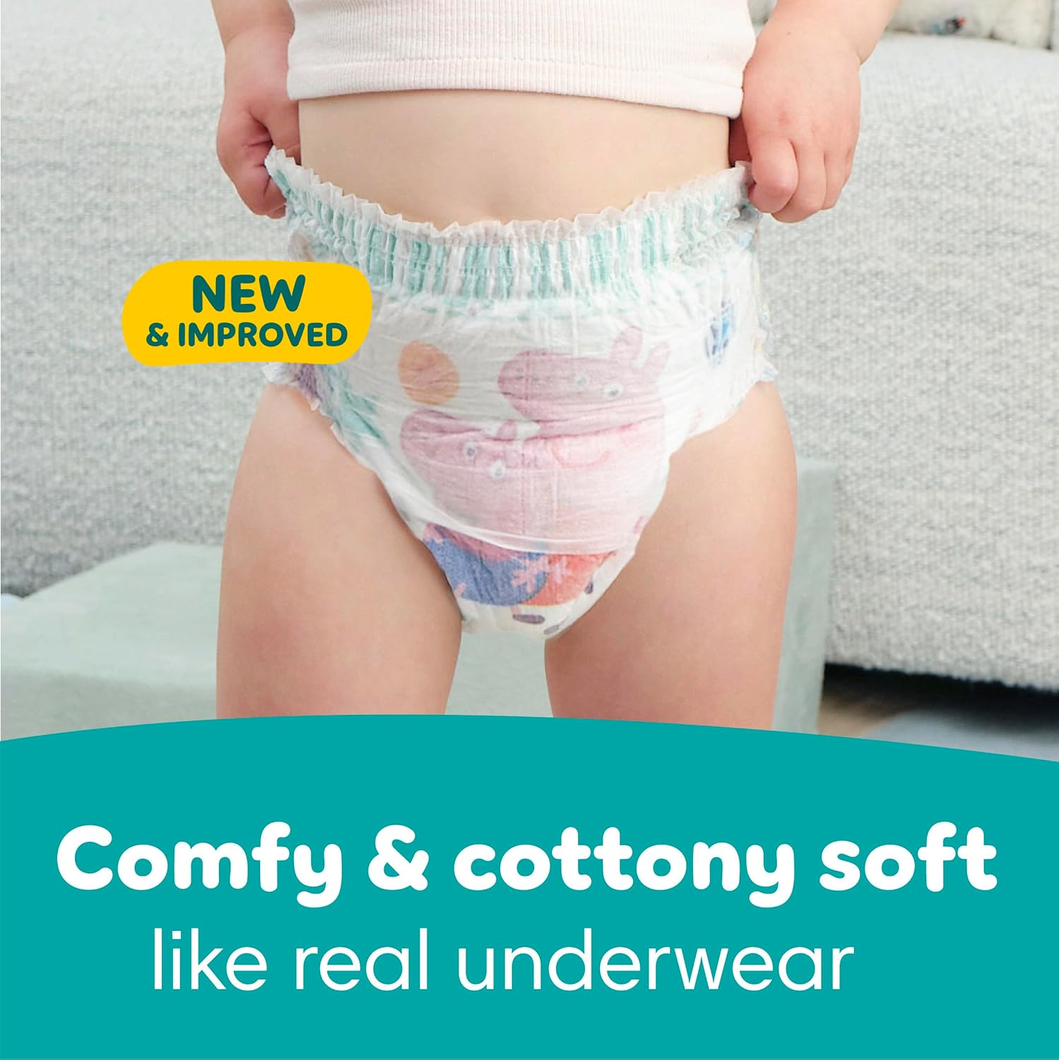 Pampers Easy Ups Pull On Training Underwear Girls, 4T-5T, 2 Month Supply (2 x 104 Count) with Sensitive Water Based Baby Wipes 12X Multi Pack Pop-Top and Refill (1008 Count)