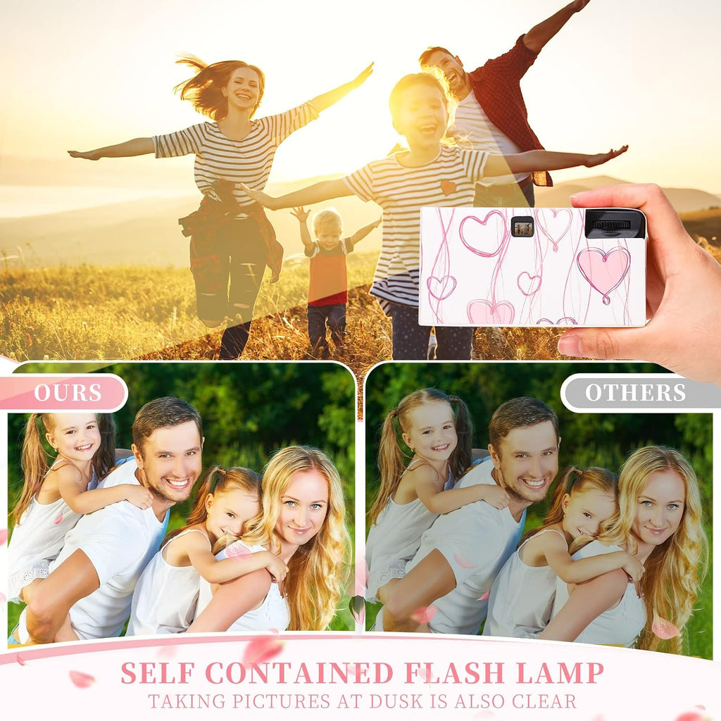 8 Pack Disposable Camera Bulk for Wedding 35mm Film Single Use Camera with Flash for Birthday Party Graduation Travel Anniversary Honeymoon Gathering Event Favors