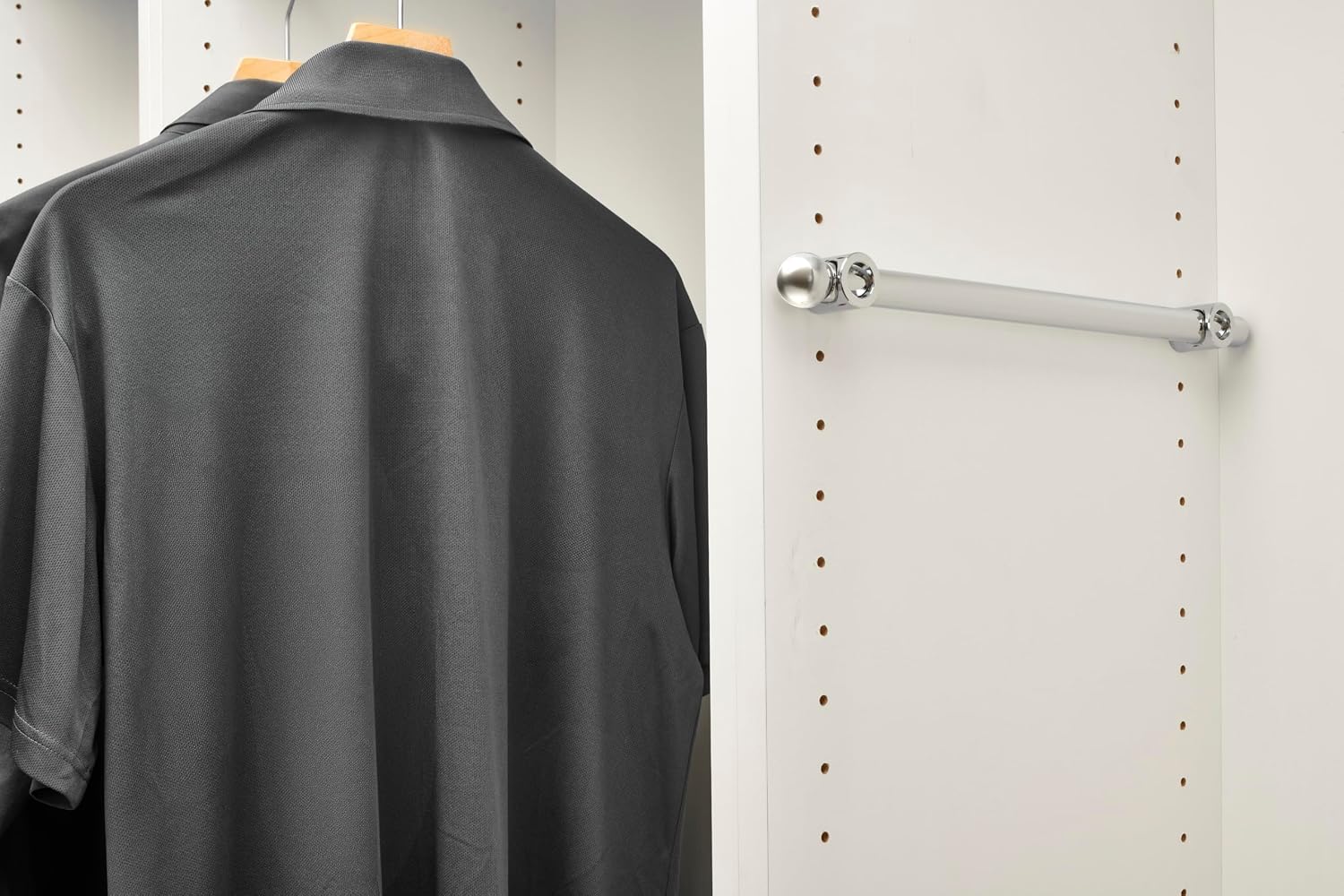 Rev-A-Shelf 14' Pull Out Valet Rod, Extendable Sliding Clothes Storage Hanging Rack with Mounting Hardware, Chrome, CVR-14-CR (4 Pack)