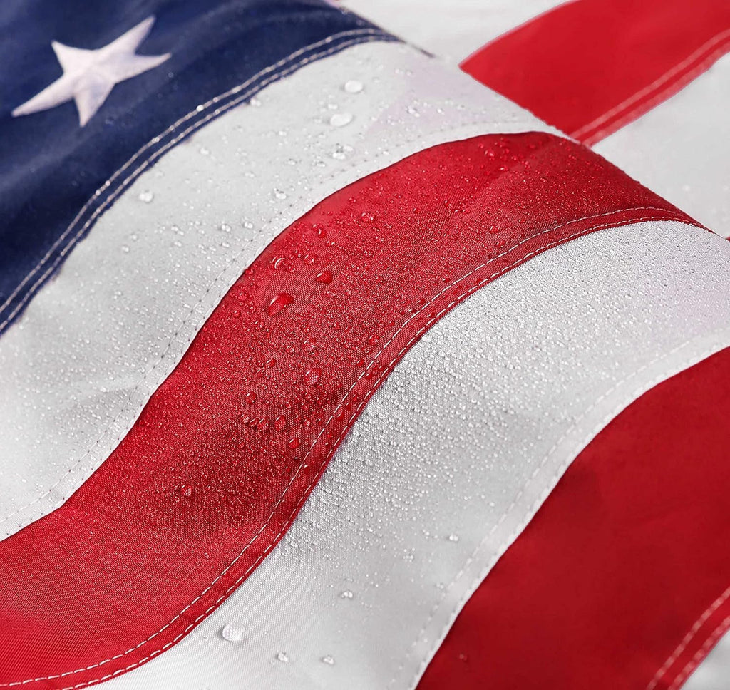 American Flag 10x15 ft: Long Lasting US Flag, Heavy Duty Nylon, Embroidered Stars, Sewn Stripes, Brass Grommets, UV Protection Perfect for Outdoors! USA Flag