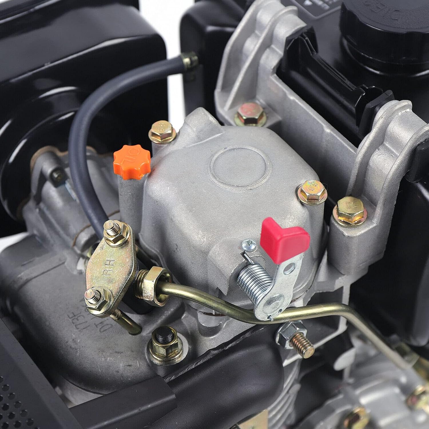 Diesel Engine 247CC 4 Stroke 5HP Single Cylinder Air Cooling Vertical Engine Motor Hand Start Direct Injection 3.6KW (Black, 173FA)
