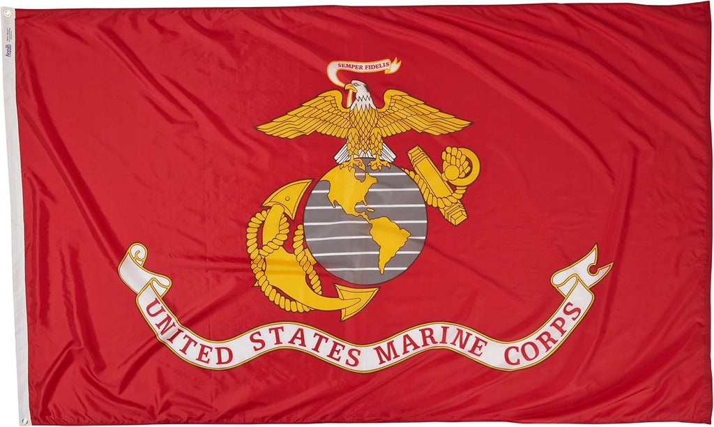 Annin Flagmakers U.S. Marine Corps Military Flag USA-Made to Official Specifications, Officially Licensed, 5 x 8 Feet (Model 603)