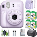 FUJIFILM INSTAX MINI 12 Film Camera Lilac Purple Bundle with Instant Film 80 Photo Sheets with Camera Case and Accessories Ideal Gift for Kids, Teenage Girl & Adults