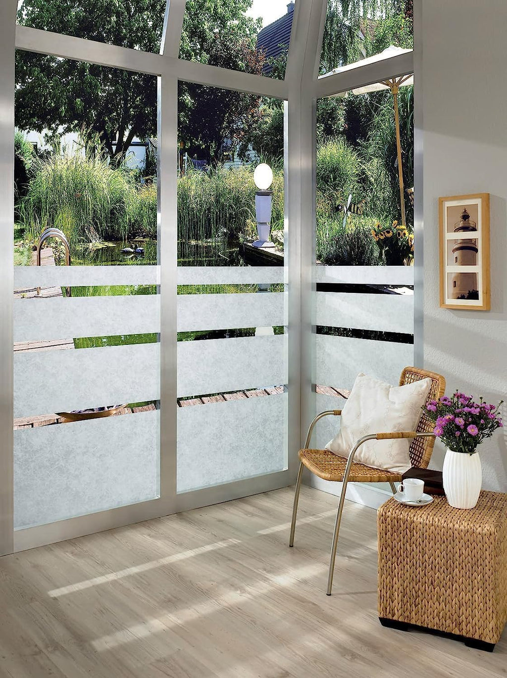 d-c-fix 346-0350 Self-Adhesive Privacy Glass Window Film, Rice Paper, 17' x 78' Roll (Pack of 7)