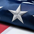 American Flag 10x15 FT Outdoor, Heavy Duty High Wind Extra Large US Flag, Embroidered Stars, 5 Brass Grommets, Giant Indestructible Tough USA Flags Suitable for Outside