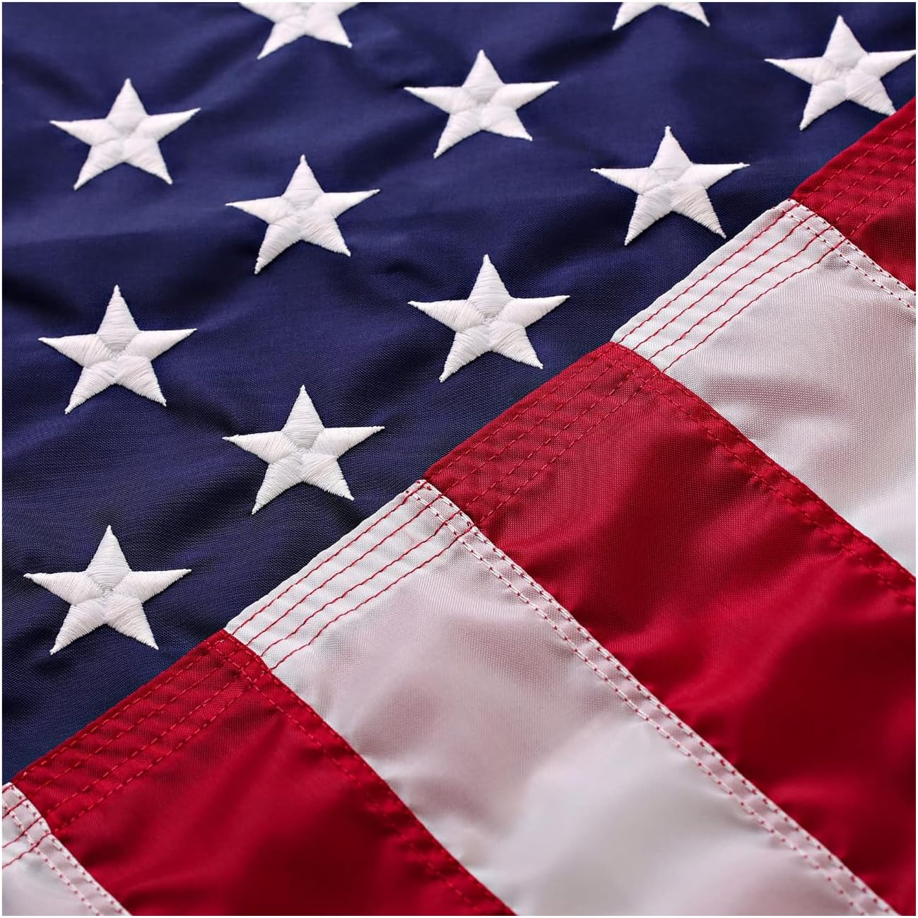 American Flags for Outside 3X5 (Pack of 5) -American Flag with Embroidered Stars and Sewn Stripes US Flag 3x5 Heavy Duty Outdoor Made in USA for High Wind- All Weather Flags