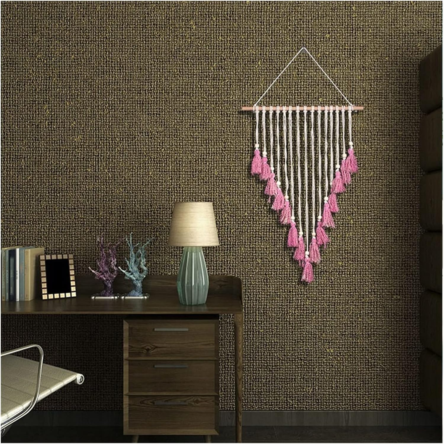 Tapestry Hand Woven Tapestry Macrame Wall Hanging Tapestry Bohemian Wedding Tapestry (Color : OneColor) (OneColor)