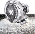 Single-phase radial fan gas ring turbine, regenerative blower, single-phase gas ring compressor, gas ring turbine side channel compressor 120W-2200W, for wastewater aeration aquarium,350W/0.47HP