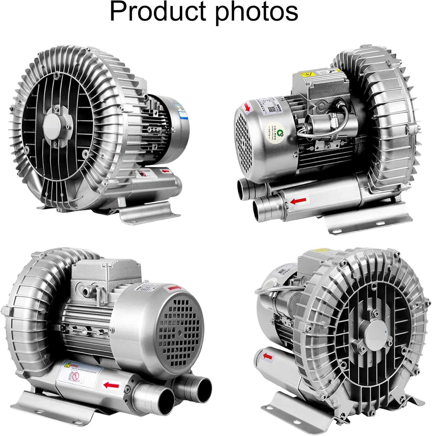 110V/220V Regenerative Blower Single Phase, 120W-1100W High-Pressure Vortex Ring Blower, for Sewage Aera,Industrial Vacuum Pump,220V-120W