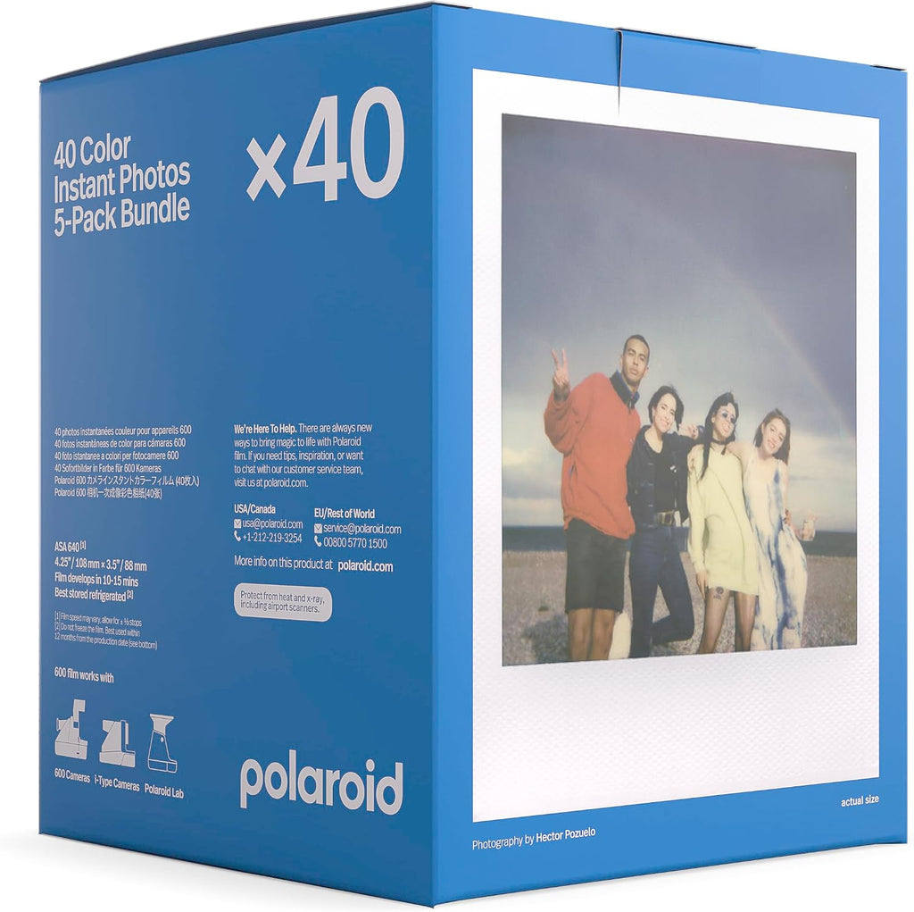 Polaroid Color Film for 600 x120 Pack, 40 Photos (6013)