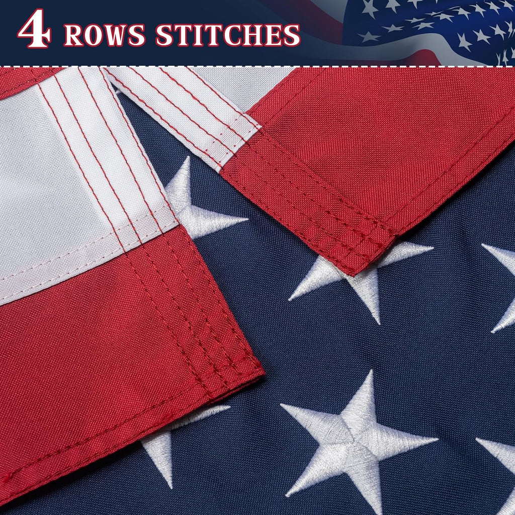 GYaozii 10x15Ft American Flags for Outside, Heavy Duty Spun US Flag | High Wind Resistant, WaterProof and Longest Lasting USA Flag with Embroidered Stars, Sewn Stripes, Brass Grommets