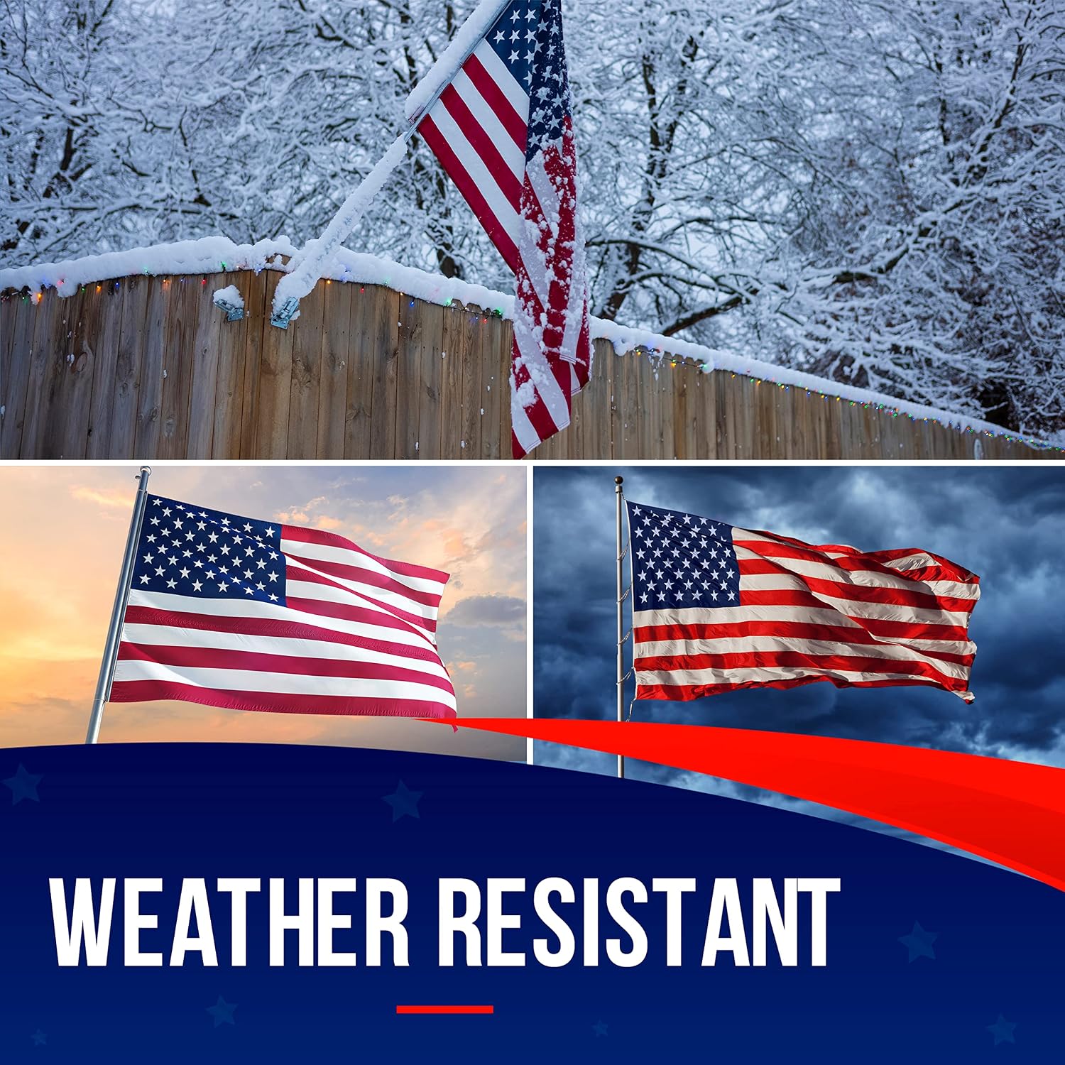 Large American Flag for Outside 10x15 | American Flag made in USA -US Flag Heavy Duty Outdoor with Embroidered Stars and Sewn Stripes Outdoor Flag for High Wind - FMAA Certified