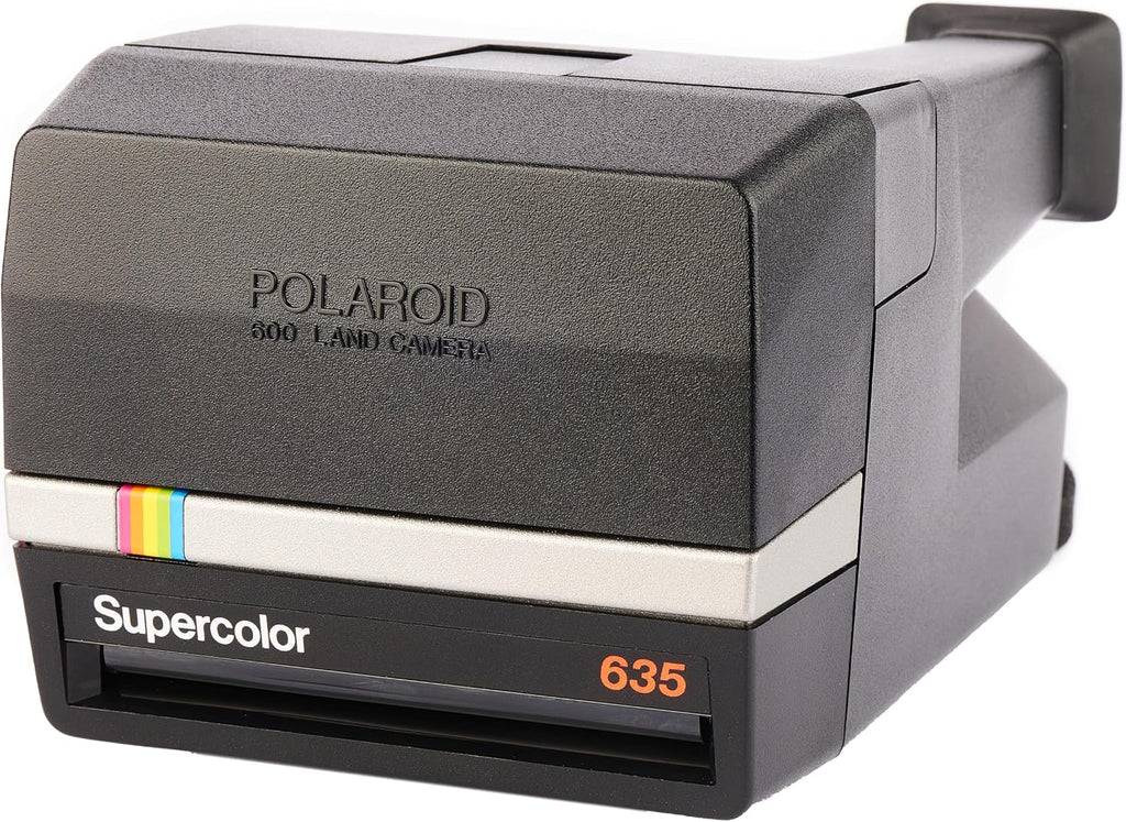 Polaroid 635 Supercolor Instant Print Camera – Silver Grey Rainbow Vintage | Built-In Flash | Uses Polaroid 600 Film (Renewed)