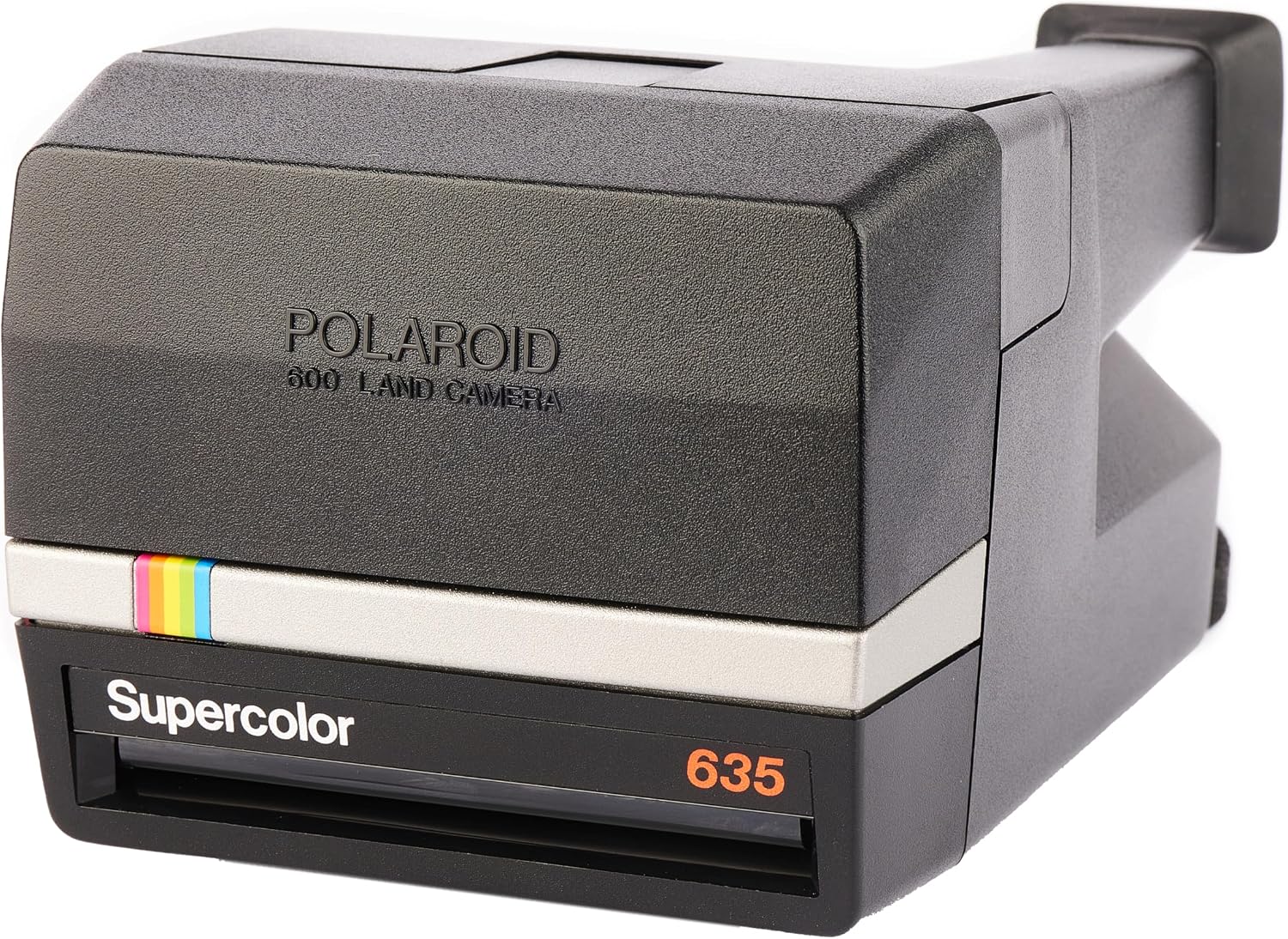 Polaroid 635 Supercolor Instant Print Camera – Silver Grey Rainbow Vintage | Built-In Flash | Uses Polaroid 600 Film (Renewed)