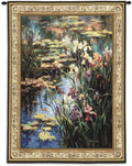 Summer Lily by Vail Oxley | Woven Tapestry Wall Art Hanging | Impressionist Floral Theme | 100% Cotton USA Size 53x42