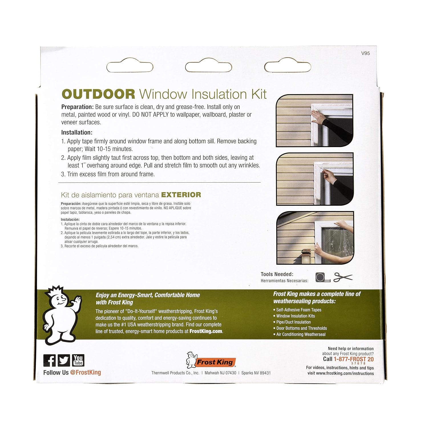 Frost King V95H, 62-Inch by 210-Inch, Clear (Pack of 12)