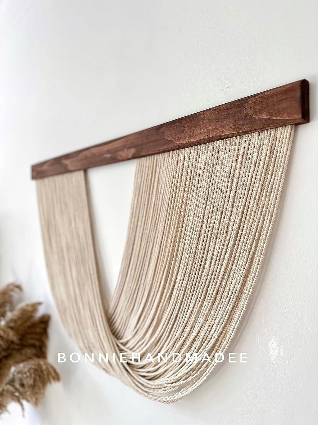 Large Macrame Wall Hanging Boho Wall Decor for Living Room Woven Wall Decor Yarn Tapestry Wall Hanging Aesthetic Macrame Headboard (XXLarge 80''x36'', Type-2)
