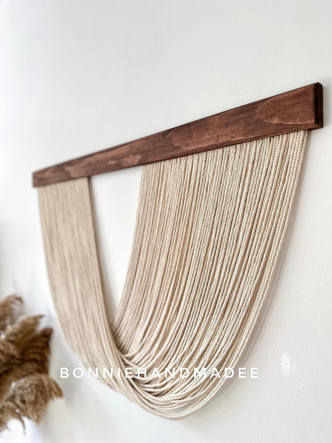 Large Macrame Wall Hanging Boho Wall Decor for Living Room Woven Wall Decor Yarn Tapestry Wall Hanging Aesthetic Macrame Headboard (XXLarge 80''x36'', Type-2)