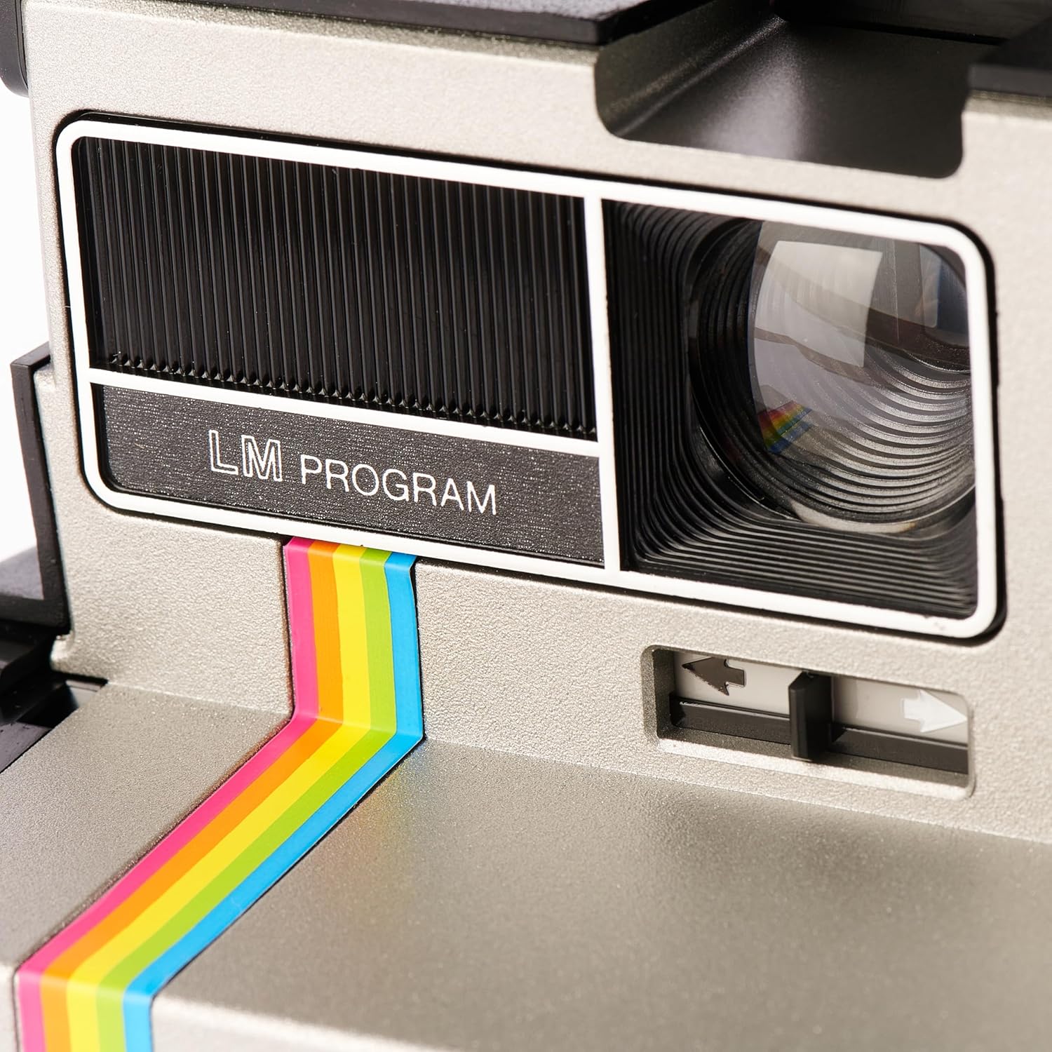 Polaroid 635 Supercolor Instant Print Camera – Silver Grey Rainbow Vintage | Built-In Flash | Uses Polaroid 600 Film (Renewed)