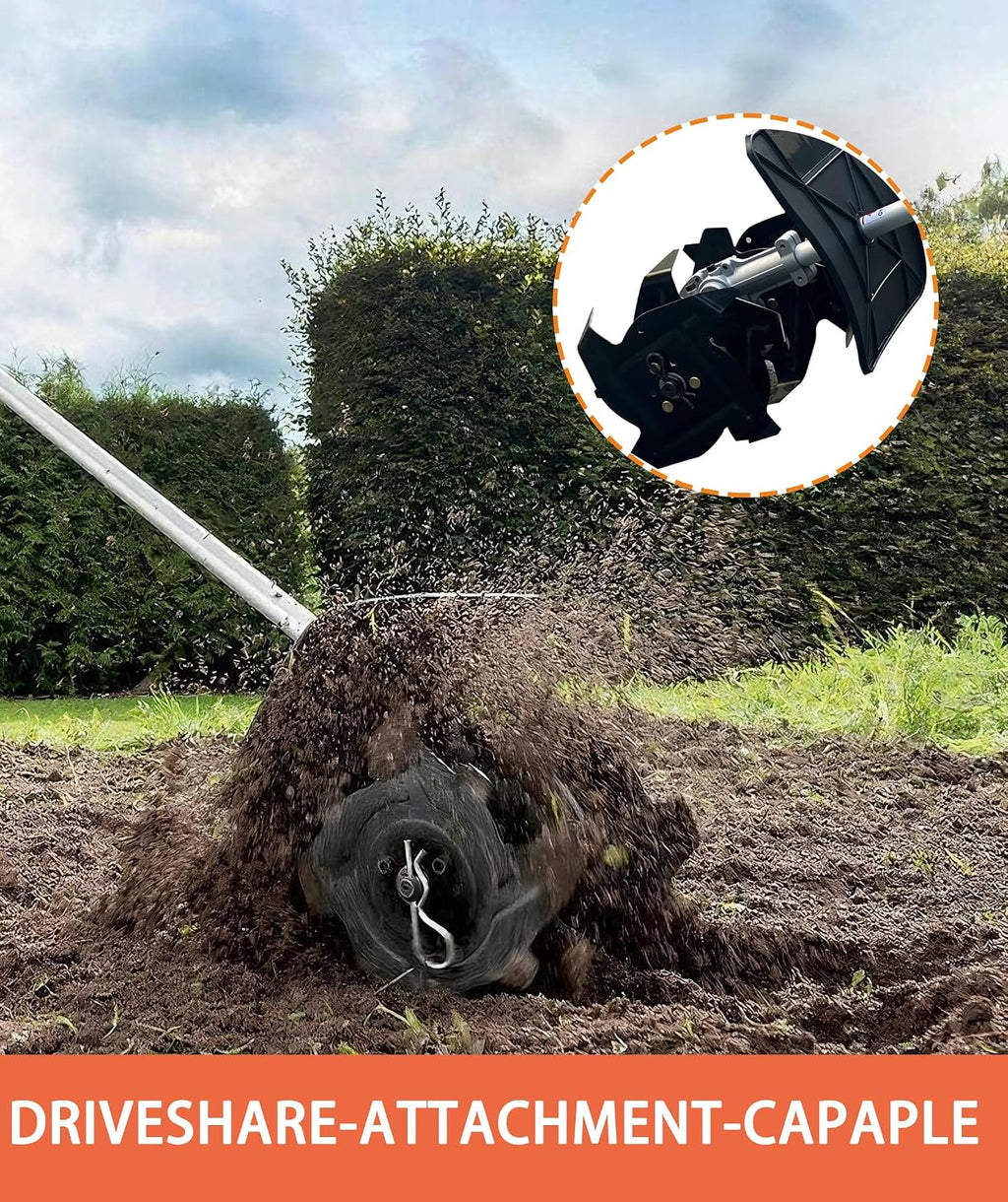 Cultivator Trimmer Attachment Compatible with Popular Motor Heads Like the KM 55, 94, and 111, and Grass Sting Trimmer Head 、BrushCutter Head and Lithium-ion Multi Head System