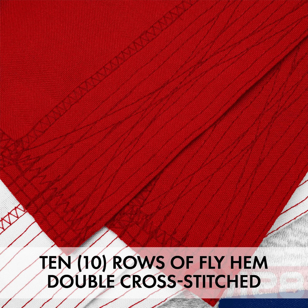 G128 15x25 Ft American USA Flag Deluxe TearProof Series, Featuring Super Tough Spun Polyester, Embroidered Stars, American Flag For Outside High Winds | Back to School Decor