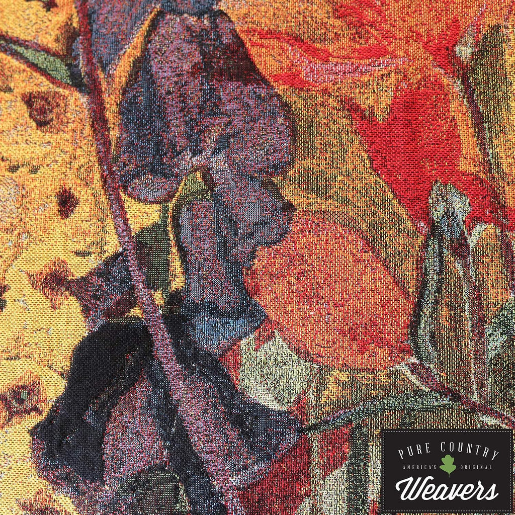 Mediterranean Terrace by Vivian Flasch | Woven Tapestry Wall Art Hanging | Italian Villa Seaside | 100% Cotton USA Size 53x40