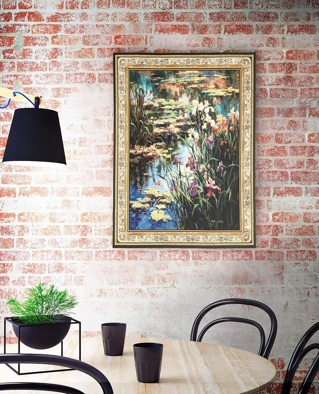 Summer Lily by Vail Oxley | Woven Tapestry Wall Art Hanging | Impressionist Floral Theme | 100% Cotton USA Size 53x42